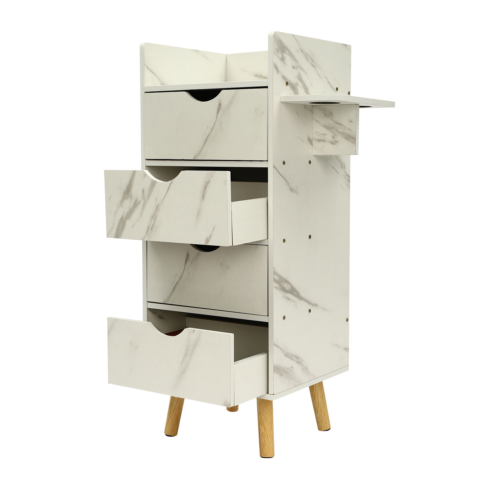 Salon Storage Cabinet Hair Styling Barber Station beauty shop Cabinet 4 Drawers