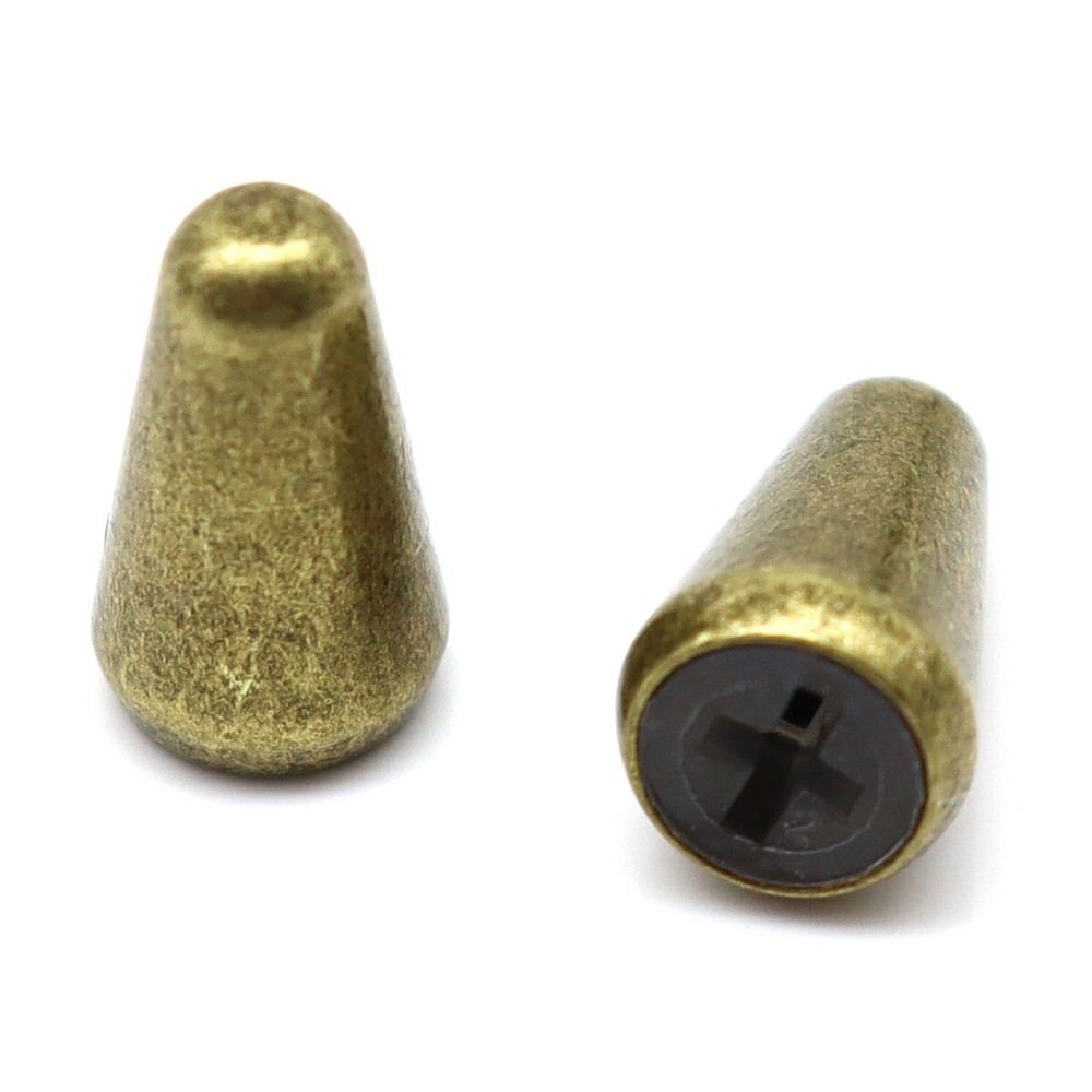 3xGuitar 5 Way Pickup Switch Tip metal Switch Cap Switch Knobs for ST TL Bronze