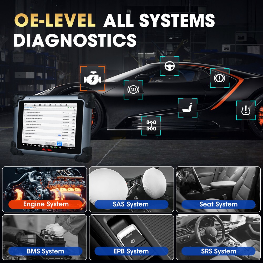 2023 Autel MaxiSys Elite II PRO as MS909 Diagnostic Scan Programming Key Coding