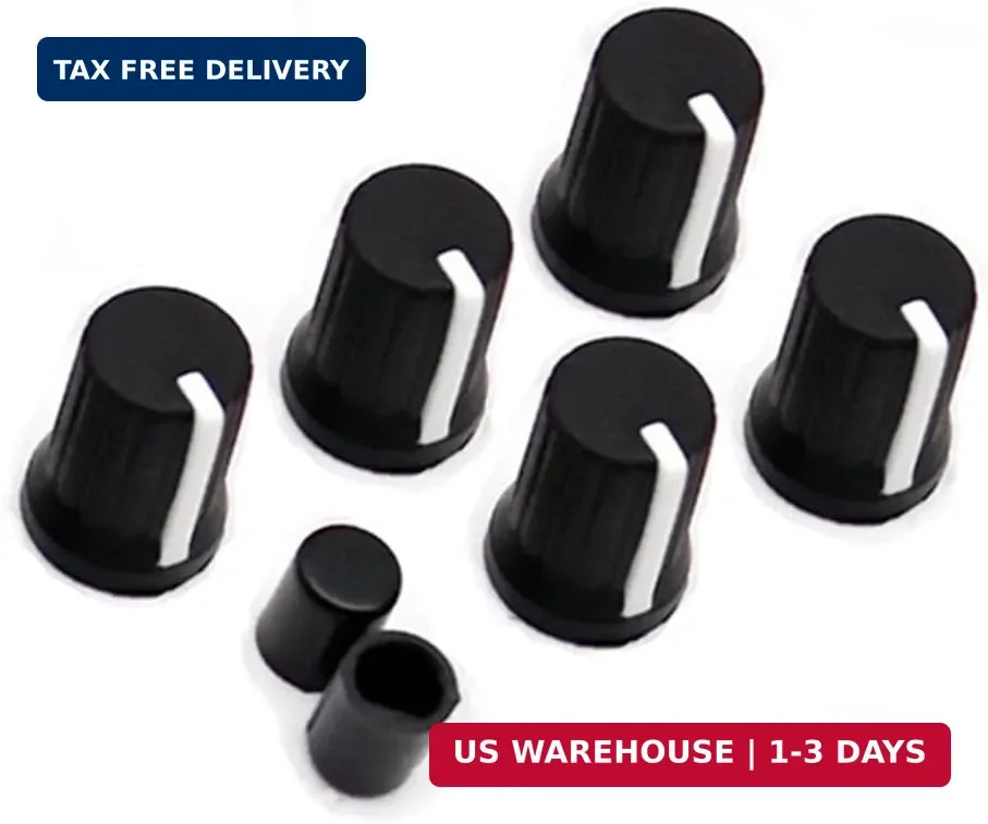 5pcs Universal EQ Rotary Knob Replacement Equalizer Potentiometer Fader Knobs Pu