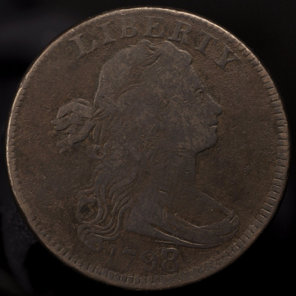 1798/7 Draped Bust Large Cent -- 8 over 7 Overdate