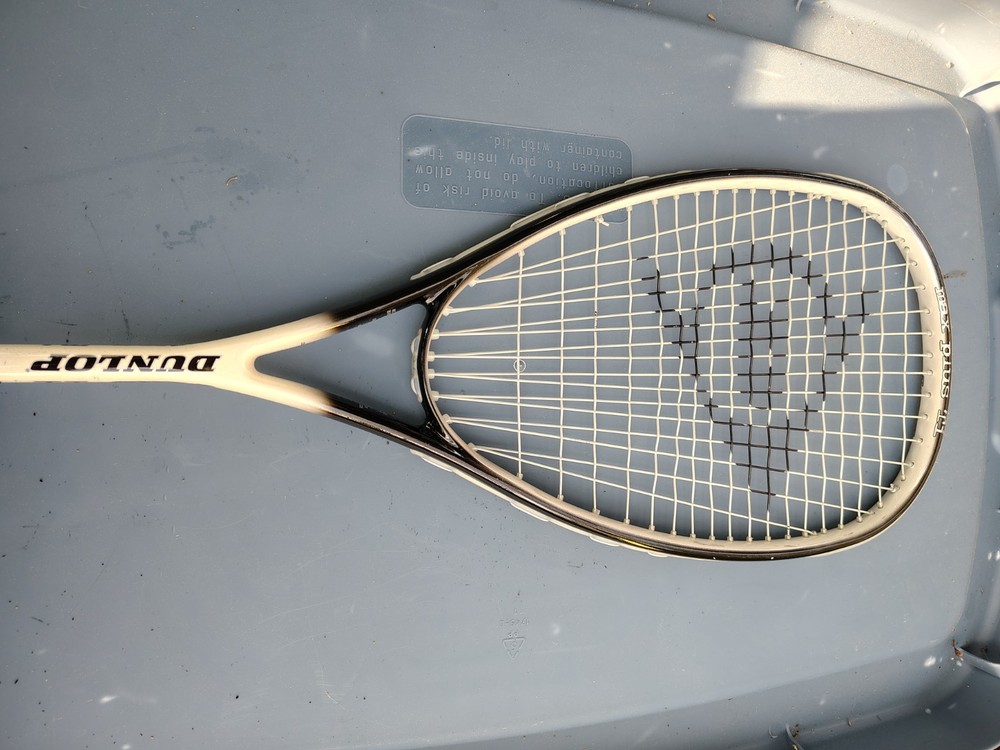 Dunlop Max Plus Ti Squash Racket And Bag. Graphite Composite. Great Shape.