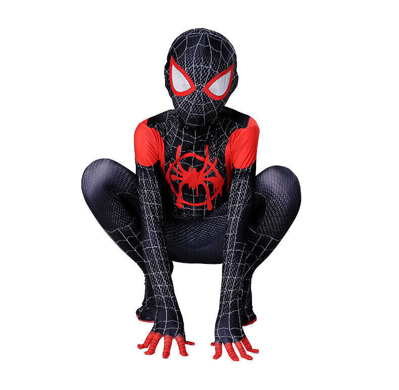 Into the SpiderVerse Miles Morales Spiderman Costume Cosplay Hoodie Shorts