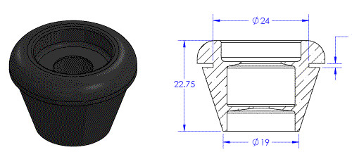 VW BUS TRANSPORTER MAIN HARNESS THROUGH ENGINE COMPARTMENT GROMMET - FREE SHIP!