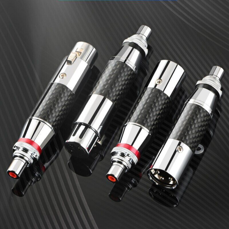 2/4PCS XLR Male/Female to RCA Socket Adapter Balanced Cable Plug Phono Connector