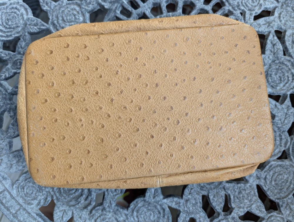 Vintage Compac-Kit Monogram Ostrich Leather Buckled Case