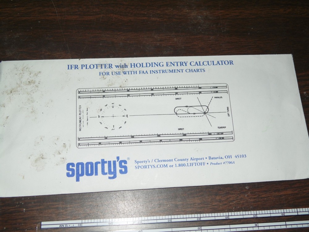Sporty's IFR Plotter with Holding Entry Calculator