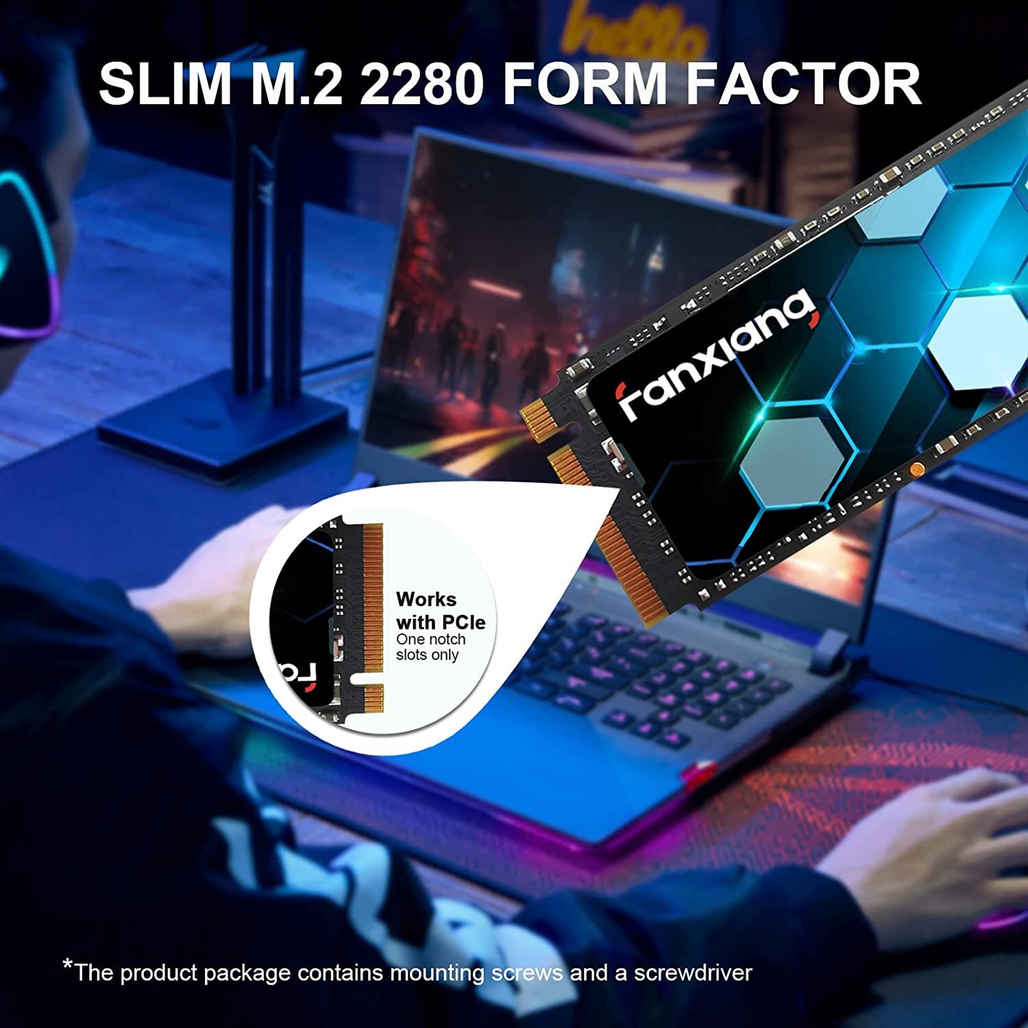 fanxiang S500PRO Internal SSD M.2 NVMe PCIe Gen 3.0×4 Solid State Drive 3500MB/s