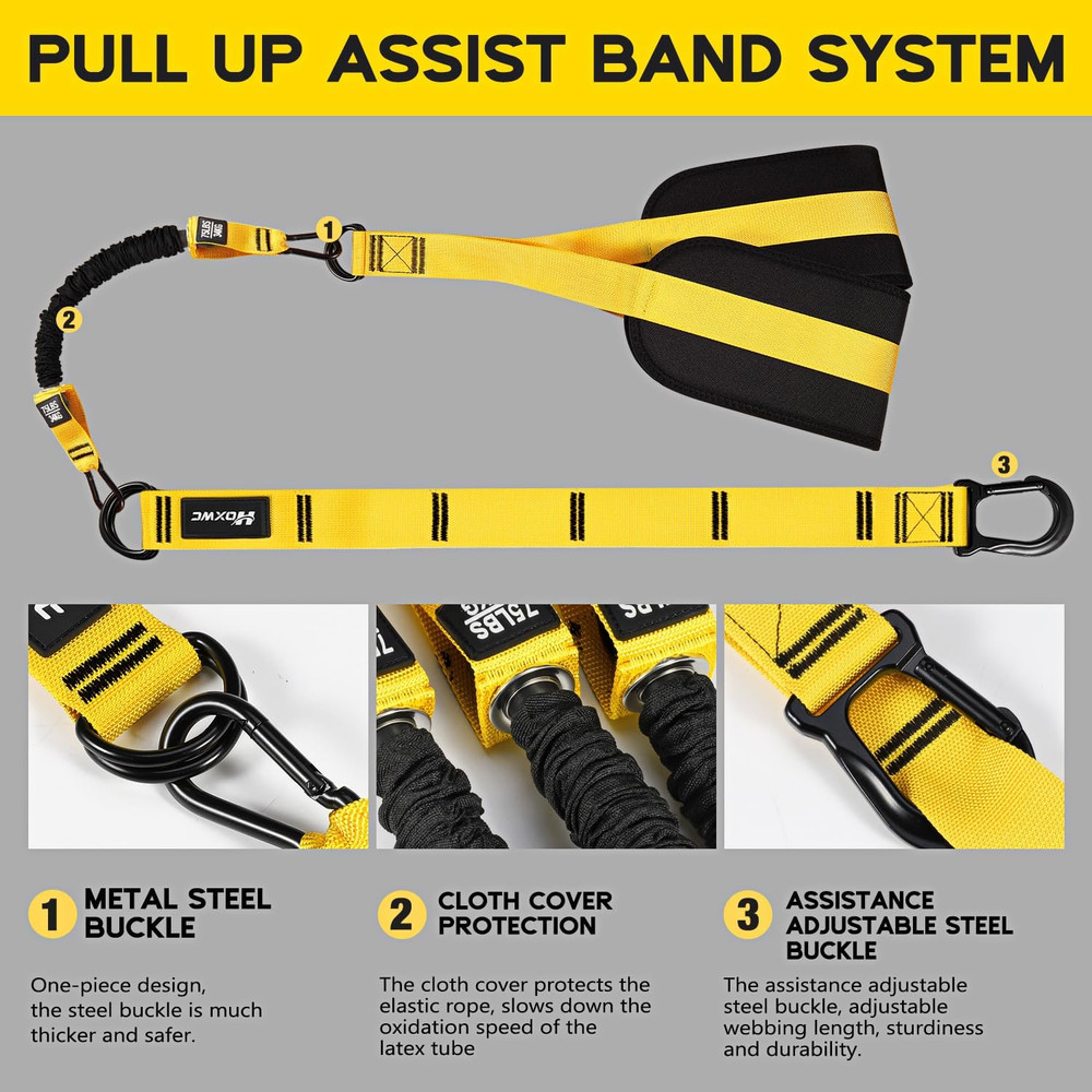 Adjustable Resistance Bands for Pull-Ups, Heavy Duty with Comfortable Support