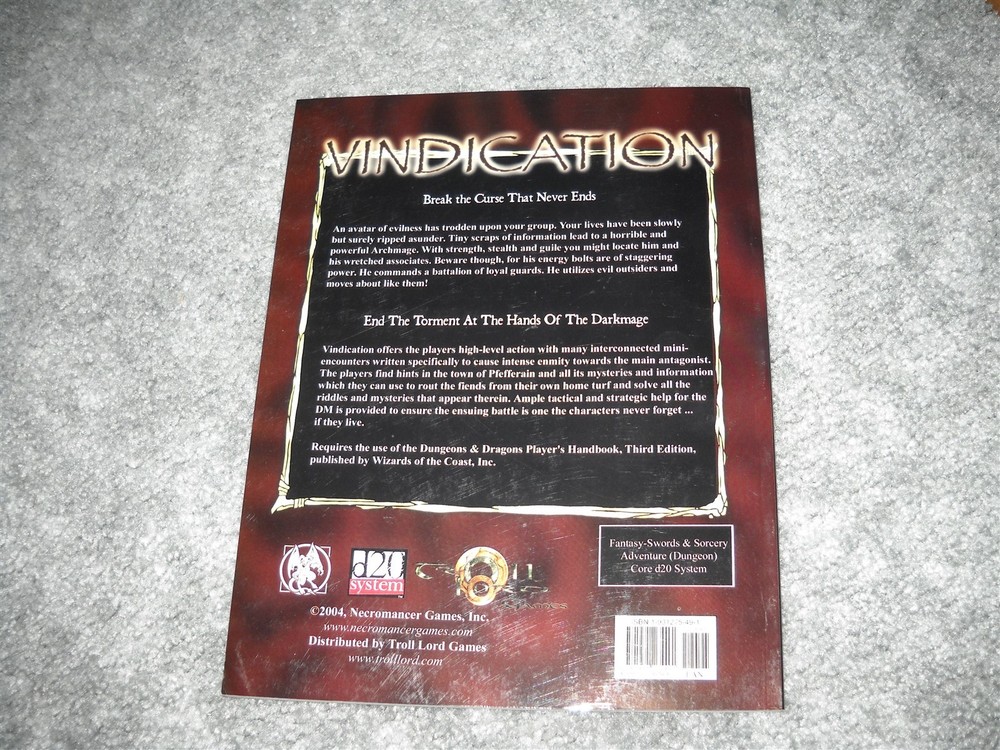 D20: Necromancer Games F1: Vindication