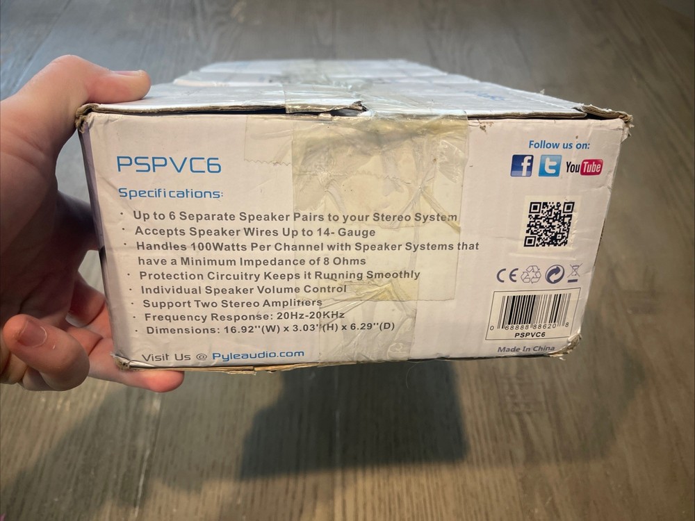Pyle PSPVC6 6 Ch Stereo Speaker Selector w/Volume Control