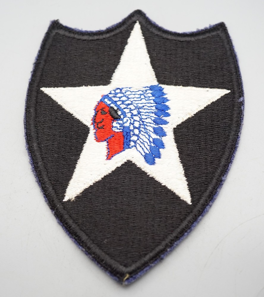 WWII 2nd Infantry Division Indianhead Patch GREAT SHAPE WITH NO GLOW