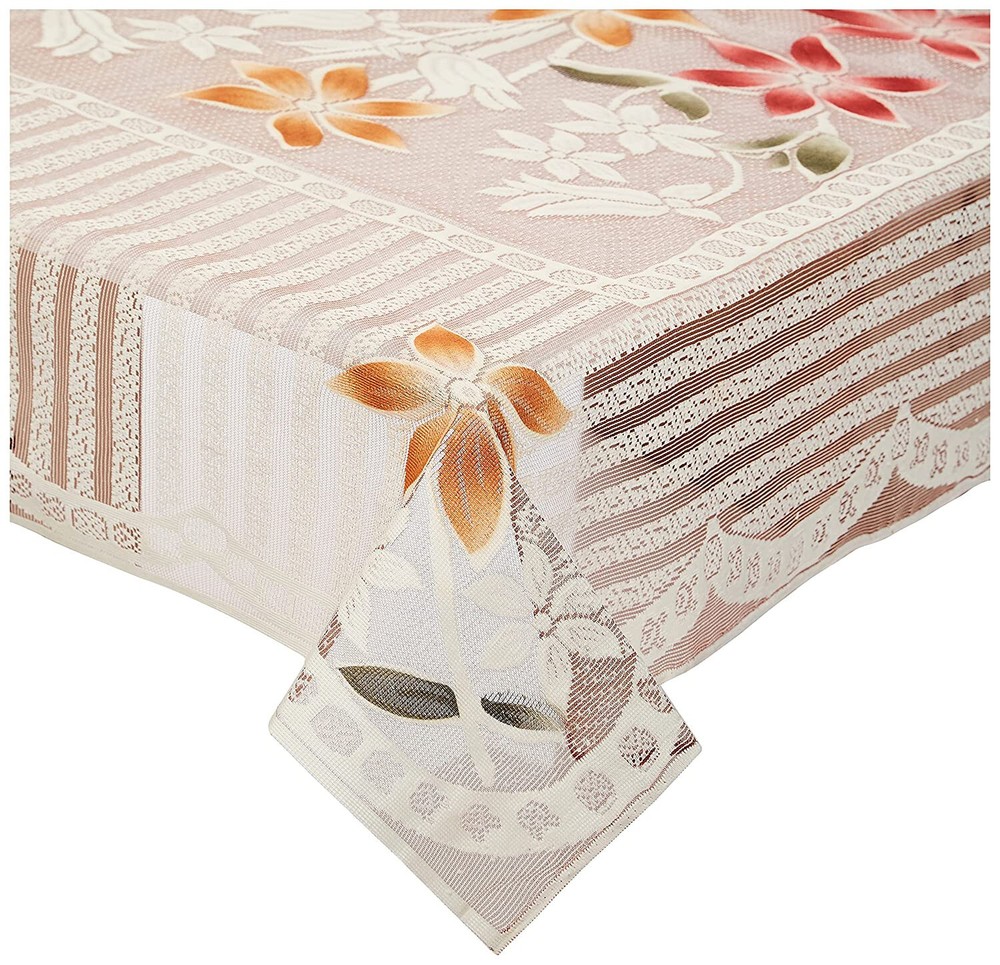 Cotton Centre Table Cover Set (Brown)