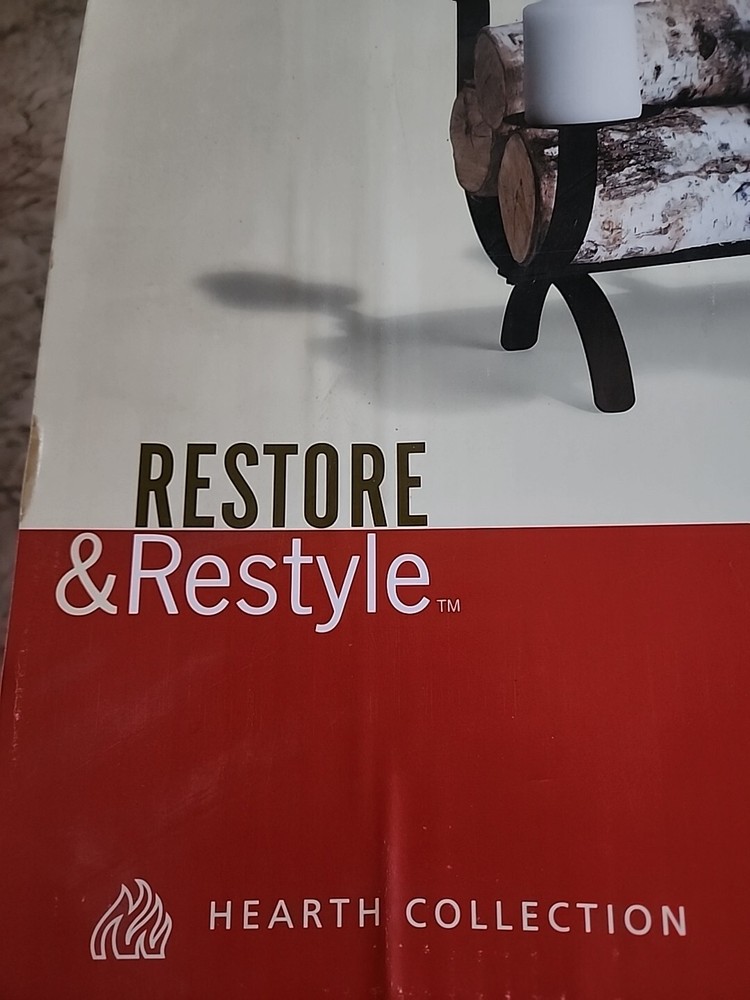 Restore & Restyle Hearth Collection Matte Black Log Rack 66F