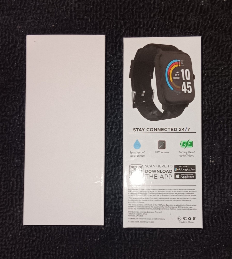 EVO 24/7 SMART WATCH HRM, ACTIVITY TRACKER, ANDROID AND IOS COMPATIBLE - NEW