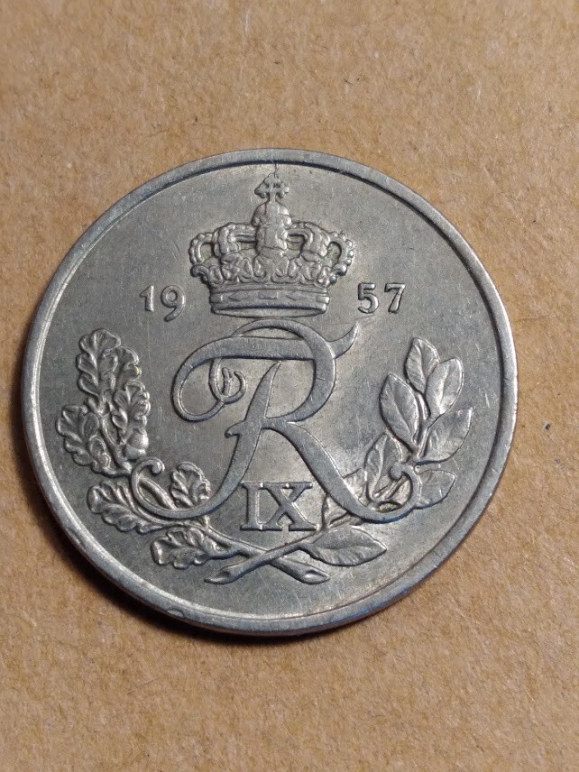 1957 Denmark 25 Ore