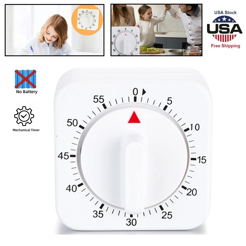 Kitchen Cooking Timer Alarm Count Down Mechanical Timer 60 minutes Counter