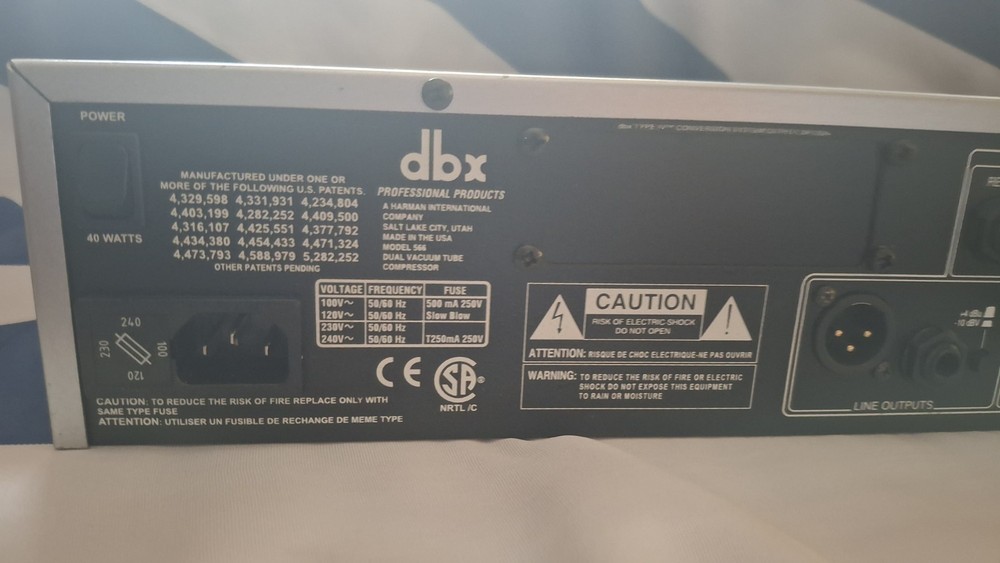 dbx 566 Dual Vacuum Tube Compressor