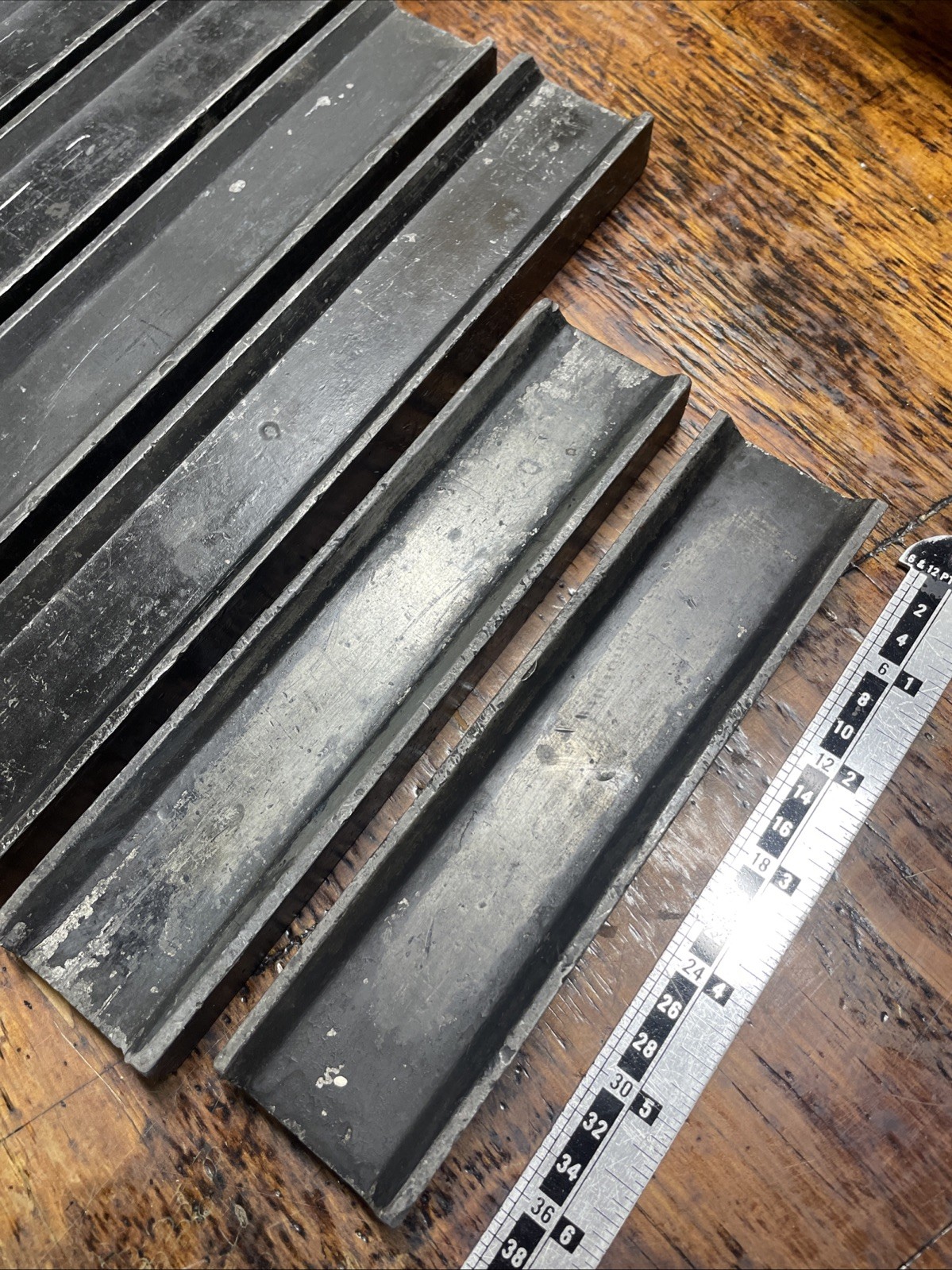 LETTERPRESS STEEL METAL FURNITURE 10 Pica Or 120 Pts Wide 11.5-6.5”Long Lot Of 6