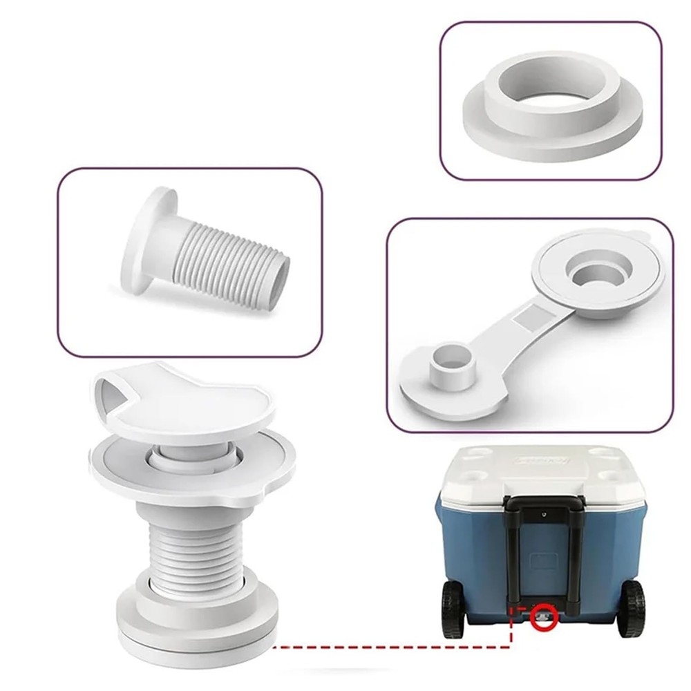 2Set Cooler Drain Plug, Triple snap on Drain Plug, Replaceable Cooler Cover A...
