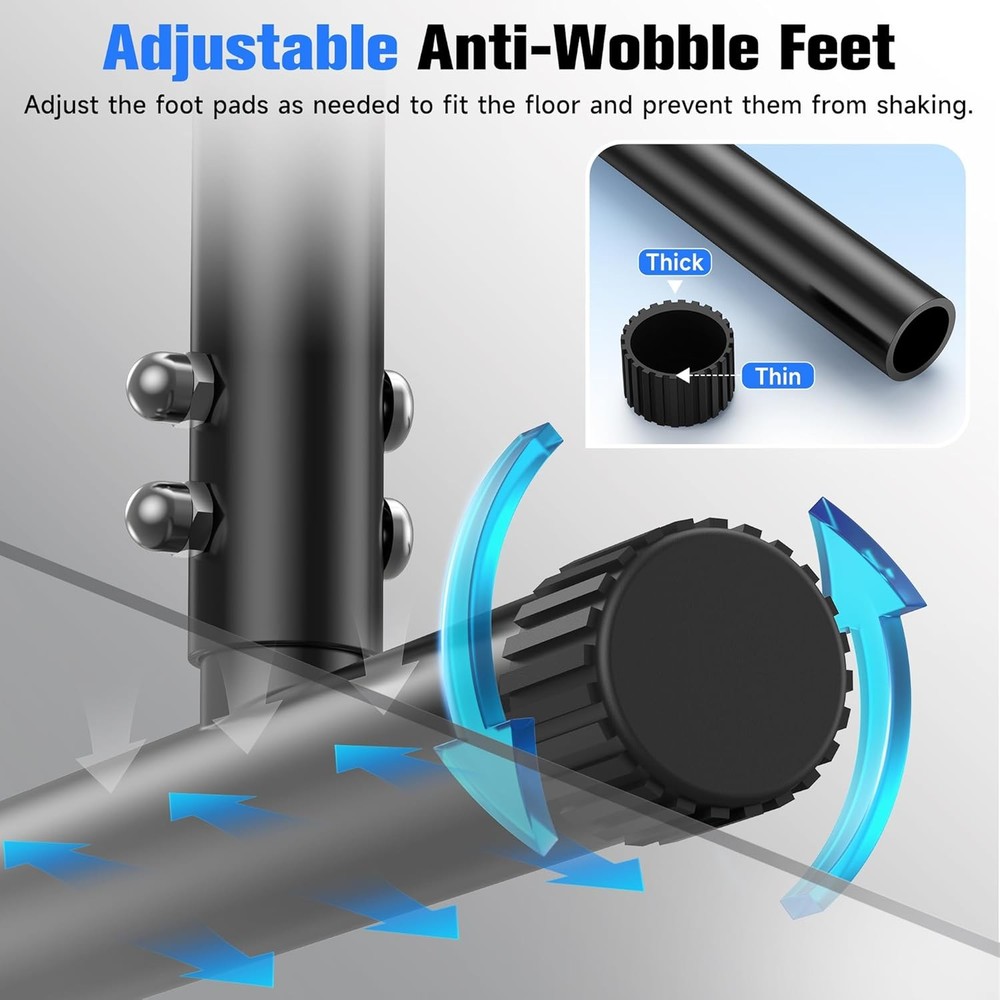 Adjustable Dip Bar Station Parallette & Parallel Bars 400LBS Stable Dip Stands