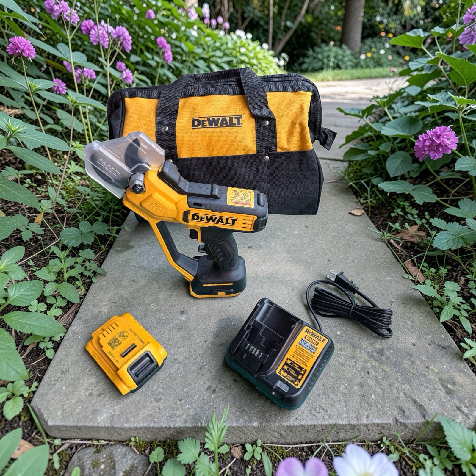 DEWALT-20V Pruner Shear KIT w/Battery, Charger & FREE TOOL BAG #DCPR320D1