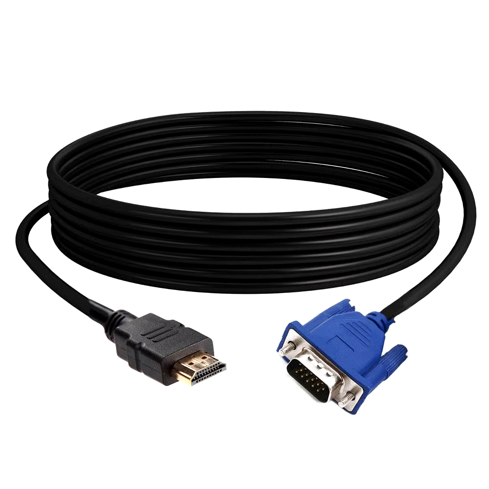 6FT HDMI Male to VGA Male Converter Adapter 1080P Cable for PC Monitor HDTV Roku