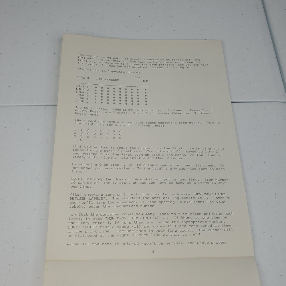 TI-99/4A Data Base 1 Computer Game Manuel Instructions Only Guide SPC Software