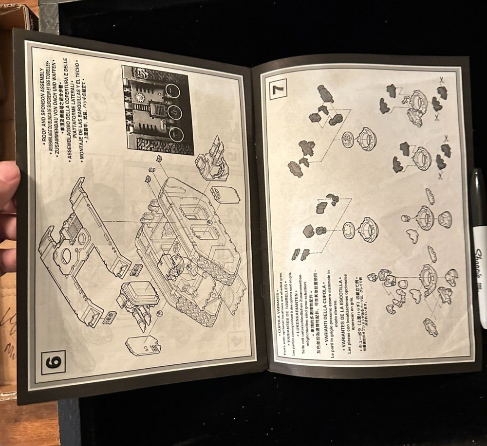 Games Workshop Warhammer 40k Space Marine Land Raider Assembly Instructions