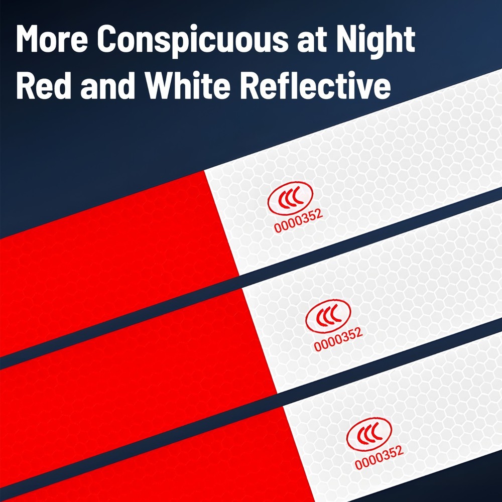 Conspicuity Tape Reflective Trailer Red White 2”x147’ -1 Roll