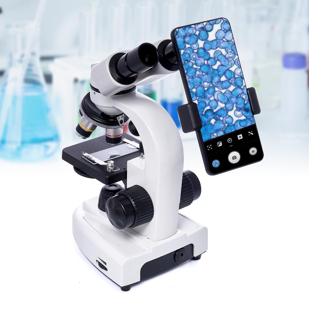 SELFIE CAT Laboratory Microscope for School, Binocular Compound Microscope 20...