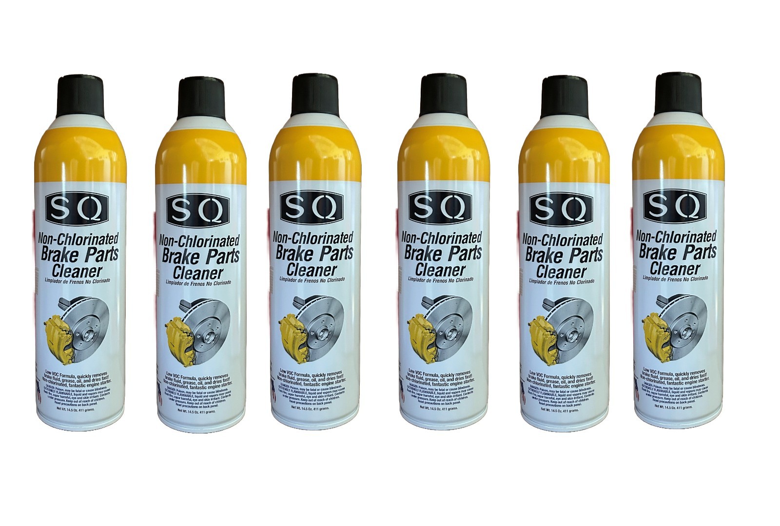 SQ Non-Chlorinated Brake Parts Cleaner, 14.5 oz per can, made in USA