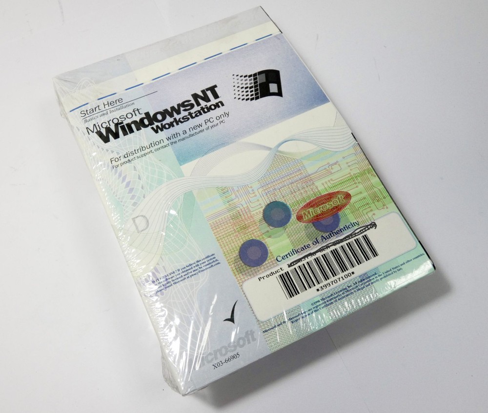 Microsoft Windows NT Workstation 4.0 Software -Unused-