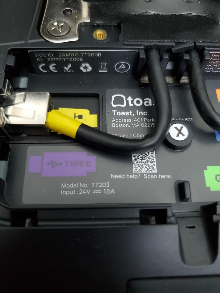 Toast Flex POS Data Processing System TT200 (TT203) - w/ EMV Card Reader TM200