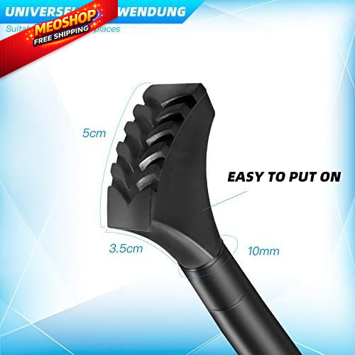 6 Pack Hiking Walking Sticks Rubber Tips, Replacement Tips Protectors black