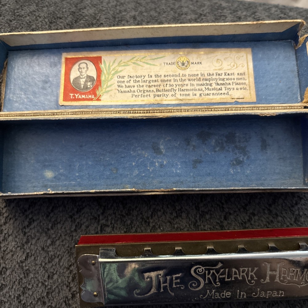 Skylark Harmonica Butterfly Trademark With Box
