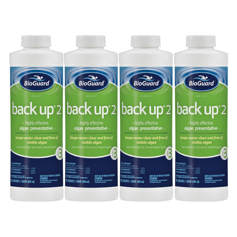 BioGuard Back Up 2 Algicide - 1 qt (4 Pack)