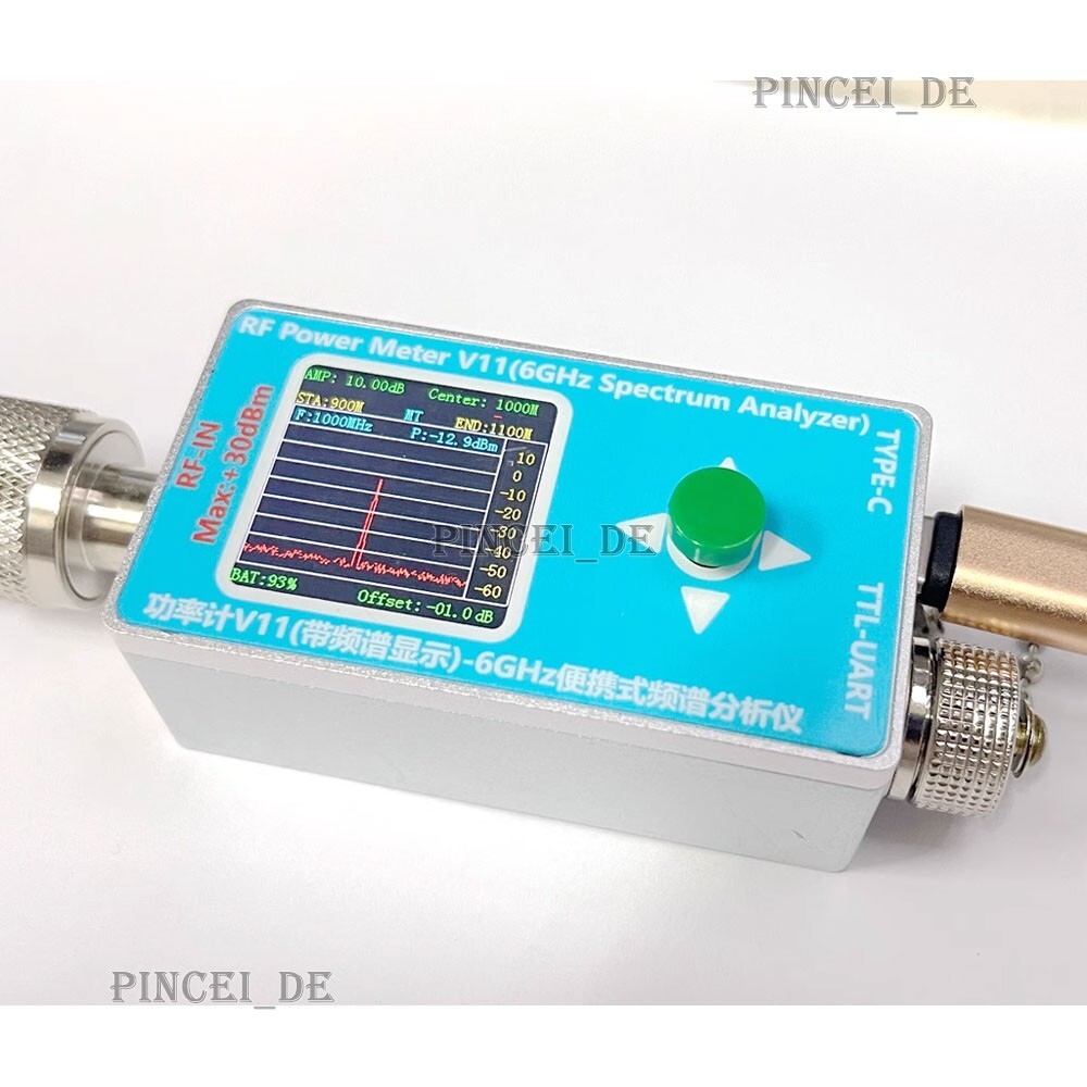 RF Power Meter V11& 6GHz Spectrum Analyzer Type-C Cable+Data Cable+SMA Adapter