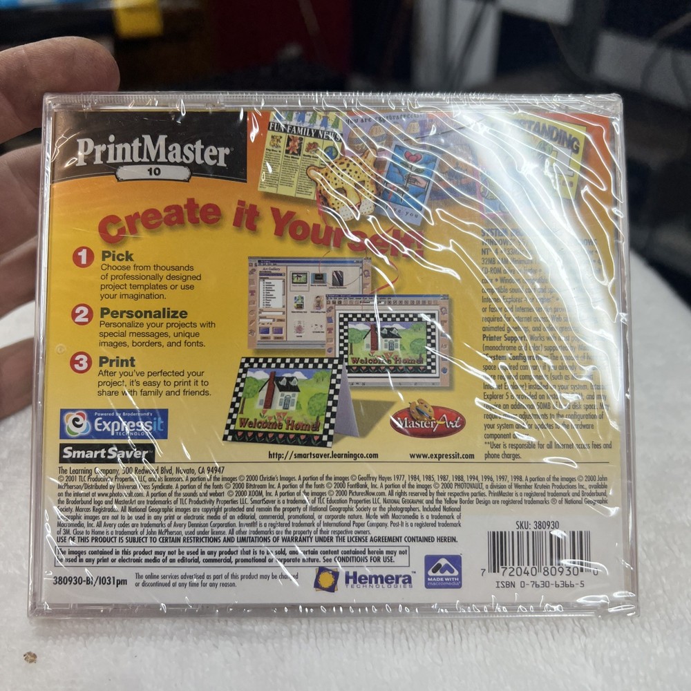 Software PC PrintMaster 10 Print Master 2 cd 7000 images NEW SEALED