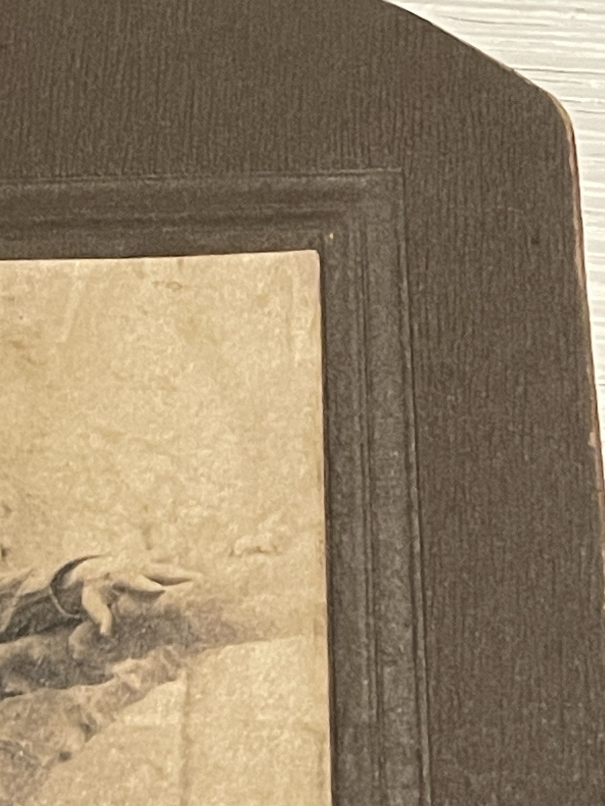 WW1 Photograph Young Military Soldier In Uniform With Medal & Hat - Sepia Color