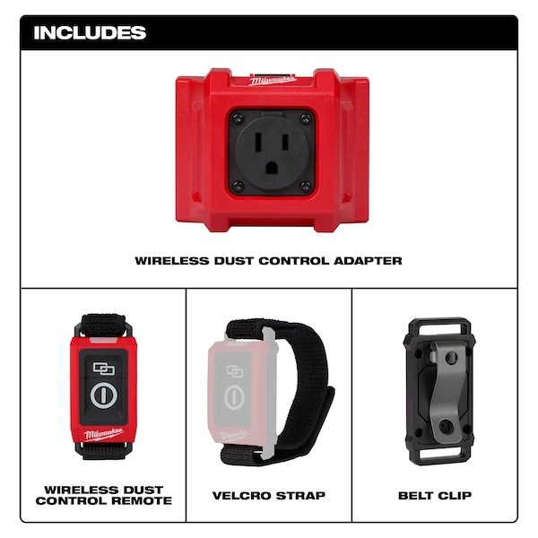 Milwaukee Tool 0950-20 Wireless Dust Control Adapter & Remote Kit