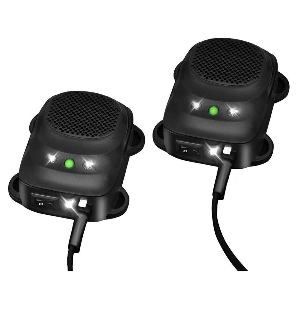 Ultrasonic Car Engine Rodent Repeller Plug-In Electric LED Flashlight 2 Pack