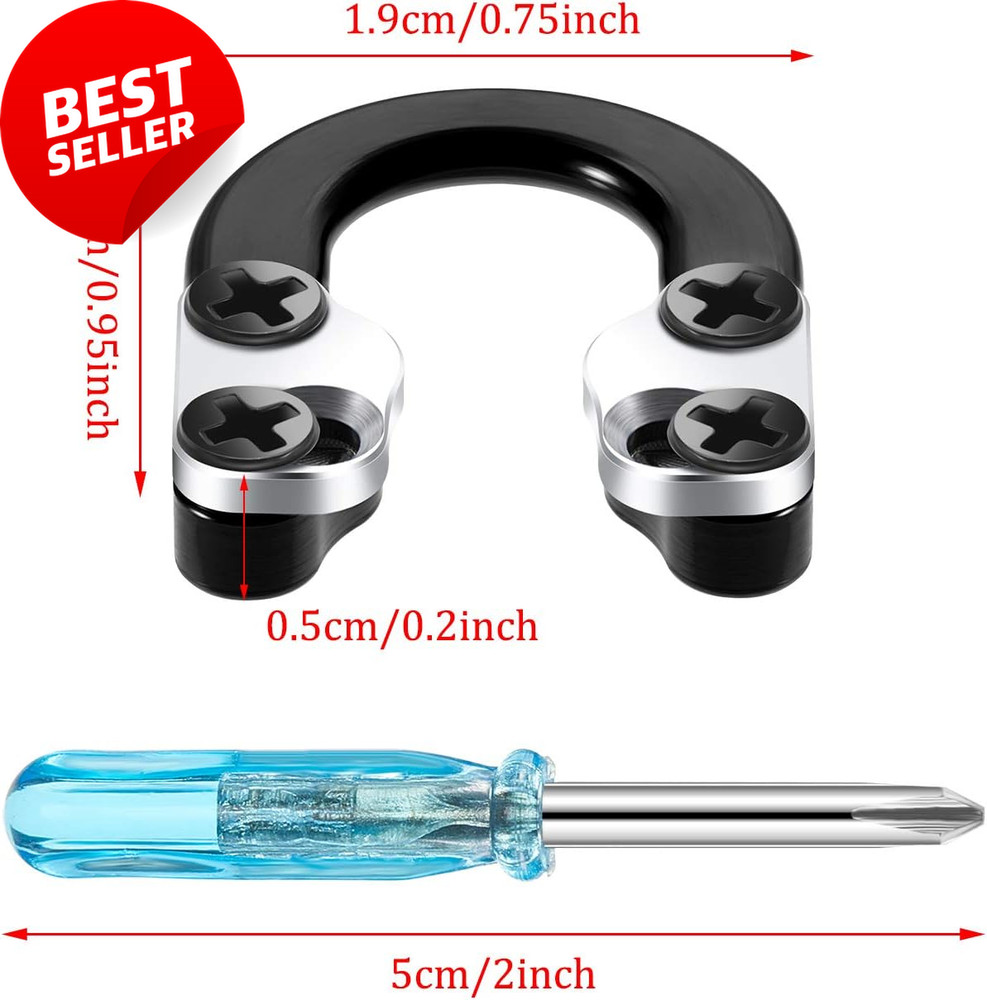 2 Sets Archery D Loop, Compound Bow Metal U Nock, Release Loop with Screwdrivers