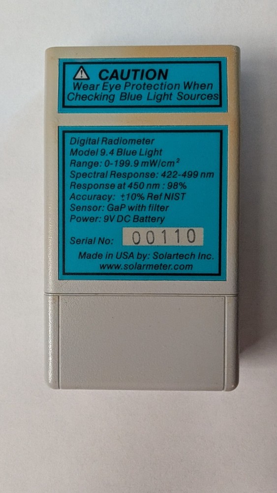 Digital Radiometer Solarmeter Model 9.4 Blue Light