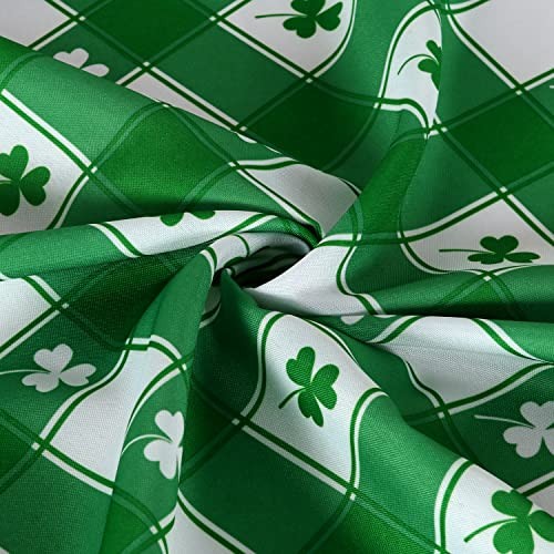 St.Patrick's Day Rectangle Table 102" x 60" (Rectangular) Shamrock Plaid