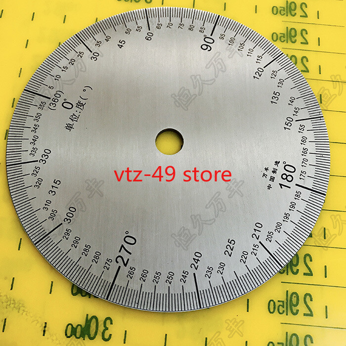 Dial Stainless Steel Angle Disk 360 Protractor Round Accessories 90x8x2 A014