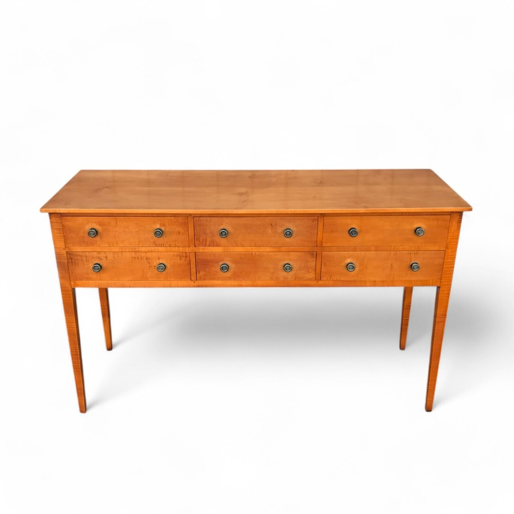 Eldred Wheeler 6 Drawer Tiger Maple Huntboard