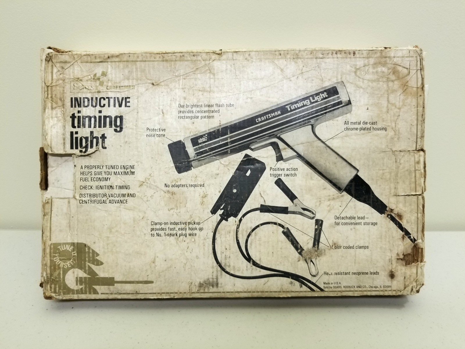 Vtg. Sears Craftsman Inductive Timing Light Gun 28-2134 w/Original Box UNTESTED