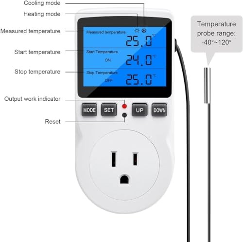 Digital Thermostat Controller - Plug-in Temperature reptile thermostat