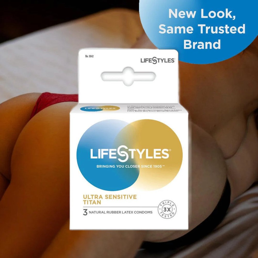 LifeStyles Ultra Sensitive Titan Condoms | 3-Pack